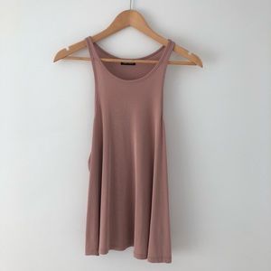 DEE ELLE Blush Pink Ribbed Racer Back Tank